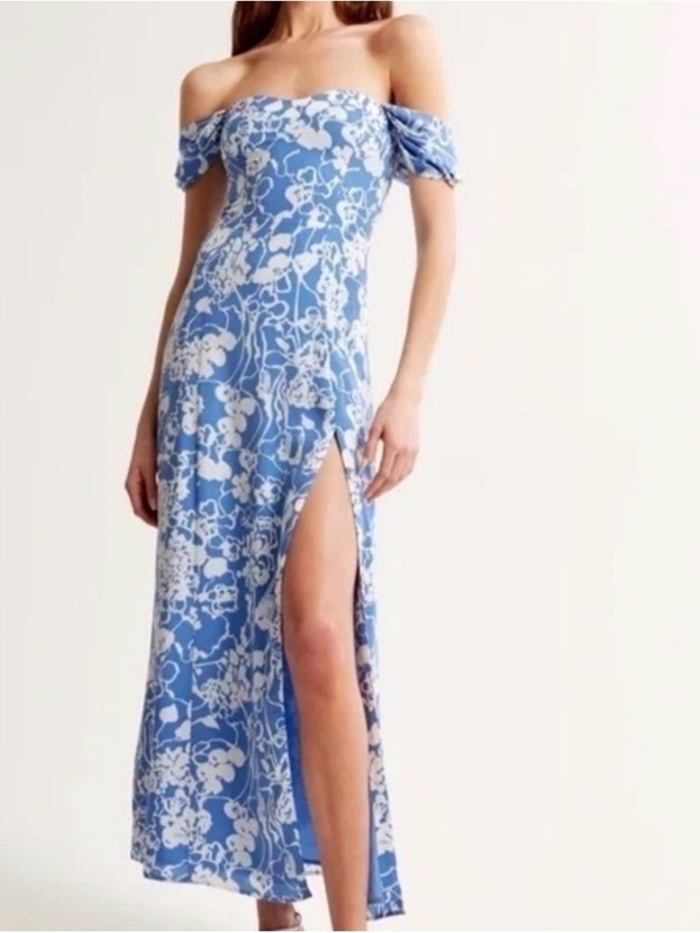 The Camille Off-The-Shoulder Maxi Dress Abercrombie & Fitch XL Floral Wedding